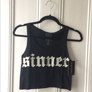 BLACKCRAFT SINNER CROPPED TANK